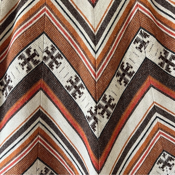 True Vintage 70s Aztec Southwestern Chevron Print A-line Skirt SZ Small - Picture 5 of 15